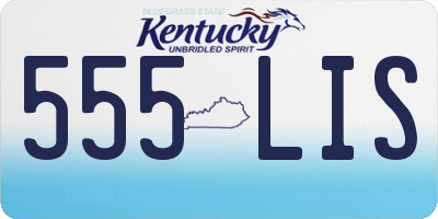 KY license plate 555LIS