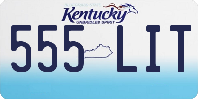 KY license plate 555LIT