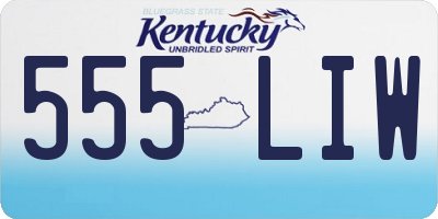 KY license plate 555LIW