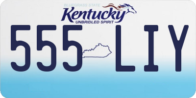 KY license plate 555LIY
