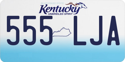 KY license plate 555LJA