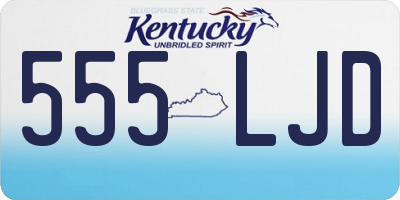 KY license plate 555LJD