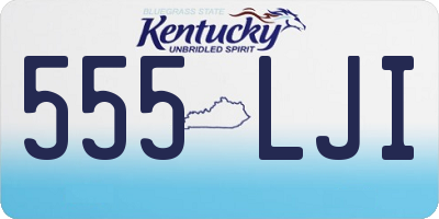 KY license plate 555LJI