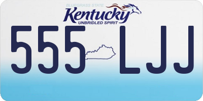 KY license plate 555LJJ