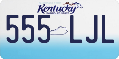 KY license plate 555LJL