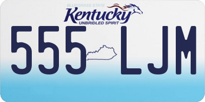KY license plate 555LJM