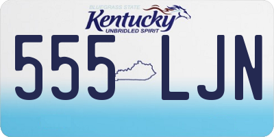 KY license plate 555LJN