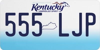 KY license plate 555LJP