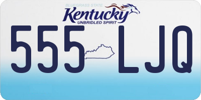 KY license plate 555LJQ