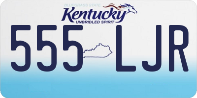 KY license plate 555LJR