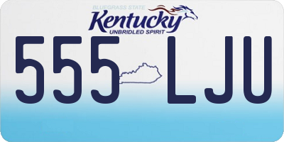 KY license plate 555LJU