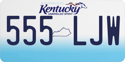 KY license plate 555LJW