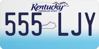 KY license plate 555LJY