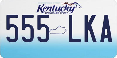 KY license plate 555LKA