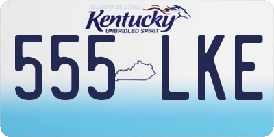 KY license plate 555LKE