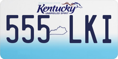 KY license plate 555LKI
