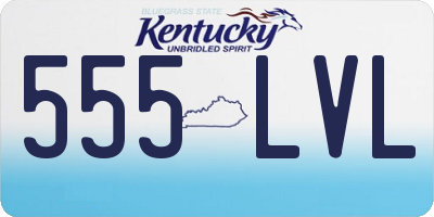 KY license plate 555LVL