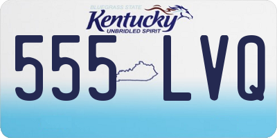 KY license plate 555LVQ