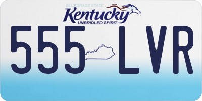 KY license plate 555LVR