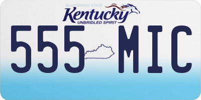 KY license plate 555MIC