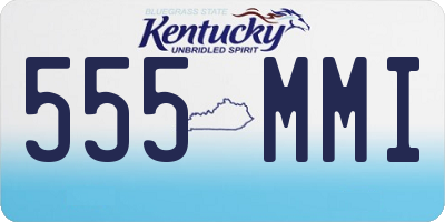 KY license plate 555MMI