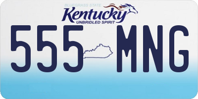 KY license plate 555MNG