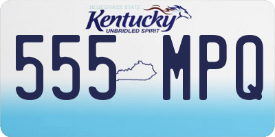 KY license plate 555MPQ