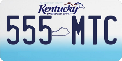 KY license plate 555MTC