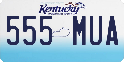 KY license plate 555MUA