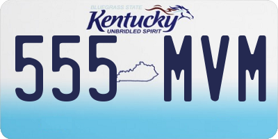 KY license plate 555MVM