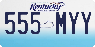 KY license plate 555MYY