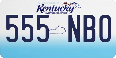 KY license plate 555NBO