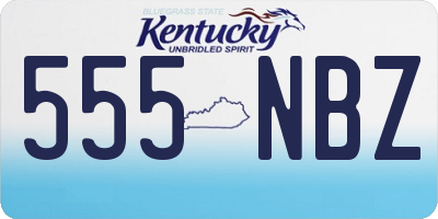 KY license plate 555NBZ