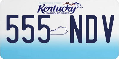 KY license plate 555NDV