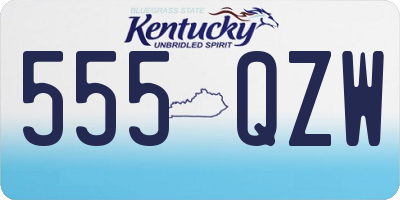 KY license plate 555QZW