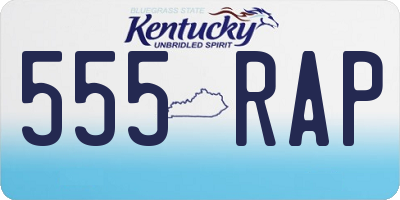 KY license plate 555RAP