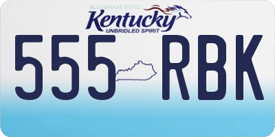 KY license plate 555RBK