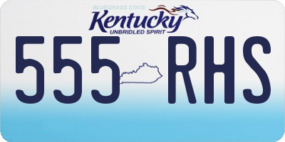 KY license plate 555RHS