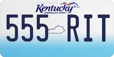 KY license plate 555RIT