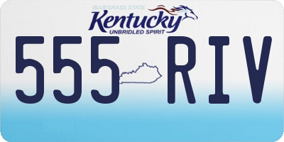 KY license plate 555RIV