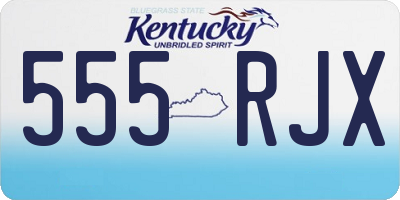 KY license plate 555RJX