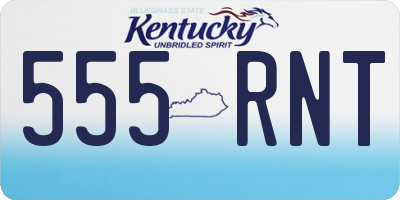 KY license plate 555RNT