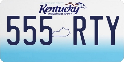 KY license plate 555RTY