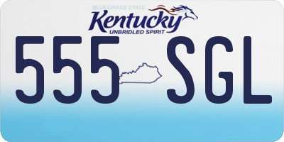 KY license plate 555SGL