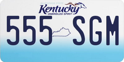 KY license plate 555SGM