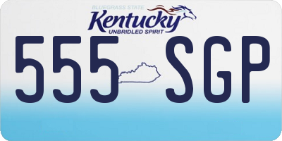 KY license plate 555SGP