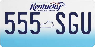 KY license plate 555SGU