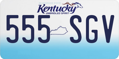 KY license plate 555SGV