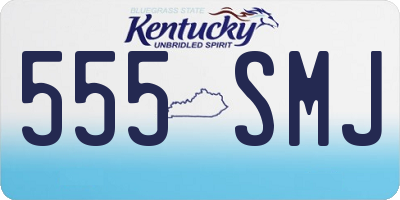 KY license plate 555SMJ