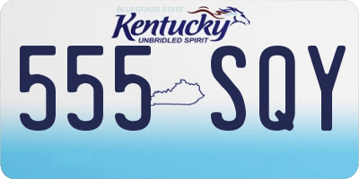 KY license plate 555SQY